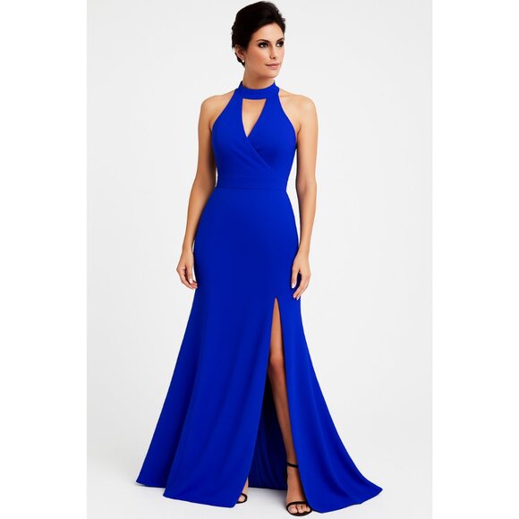Women’s Floor Length Halter Maxi Dress – Royal Blue – Size XL – NWT - Picture 1 of 16